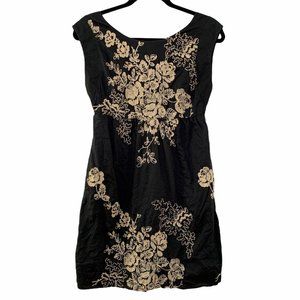 J.CREW Womens Black & Light tan Dress with embroid